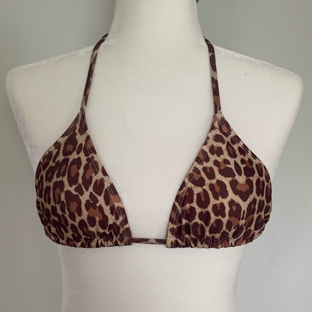 Leopard print bikini top Small - My Fair